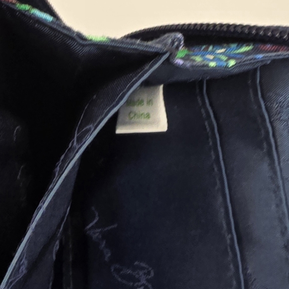 Vera Bradley Turn Lock Wallet in the "Rhythm and Blues" pattern CC & ID slots. - Picture 7 of 7